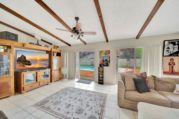 Interior, Living room, Wooden Beams