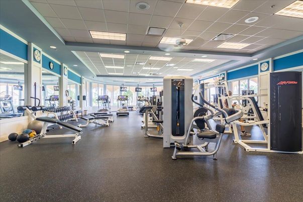 Fitness Equipment, Gym, Interior, Recessed Lighting