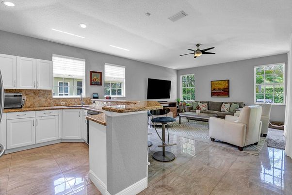 Interior, Kitchen, Living room, Recessed Lighting