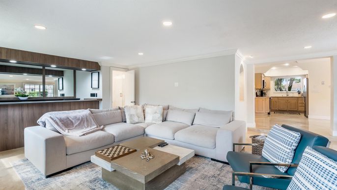 Interior, Living room, Recessed Lighting