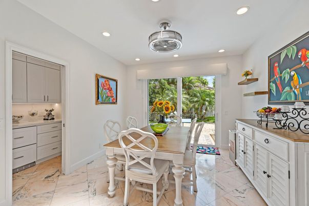 Dining room, Interior, Marble, Recessed Lighting