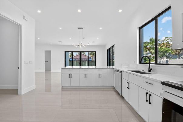 Interior, Kitchen, Pendant Lights, Recessed Lighting, Stainless Steel Appliances
