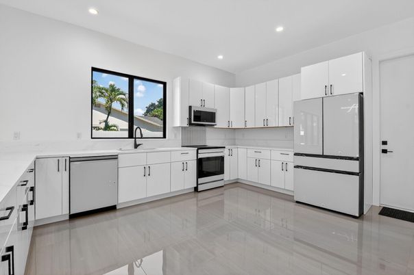 Interior, Kitchen, Recessed Lighting, Stainless Steel Appliances