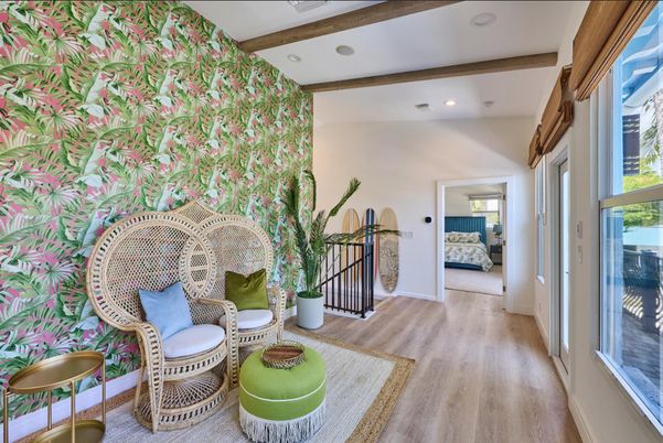Bedroom, Interior, Recessed Lighting, Wooden Beams, Wood Texture Flooring