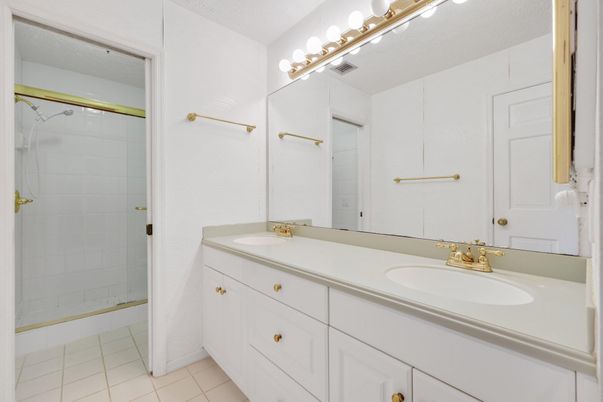 Bathroom, Dual Sink Vanities, Glass Shower, Interior