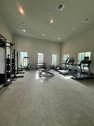 Fitness Equipment, Gym, Interior, Recessed Lighting