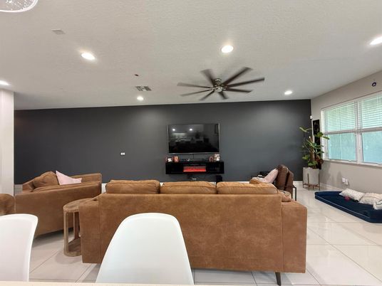 Interior, Living room, Recessed Lighting