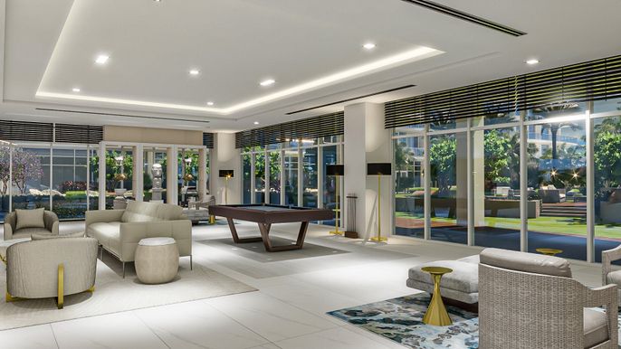 Billiard Table, Game Room, Interior, Living room, Recessed Lighting