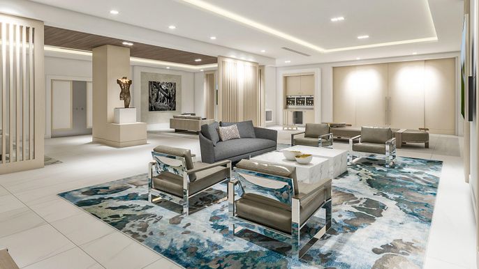 Interior, Living room, Recessed Lighting