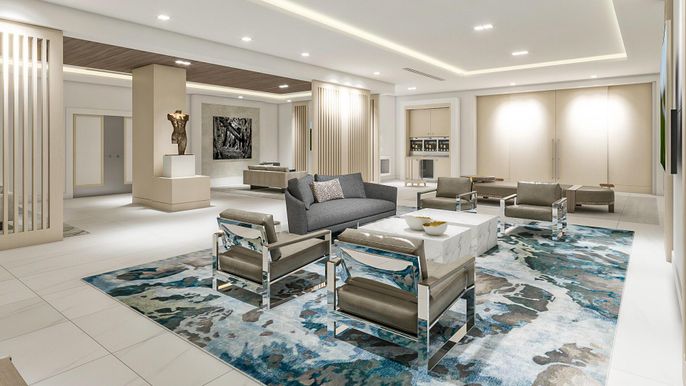 Interior, Living room, Recessed Lighting