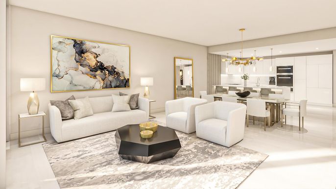 Dining room, Interior, Kitchen, Living room, Pendant Lights, Recessed Lighting, Stainless Steel Appliances