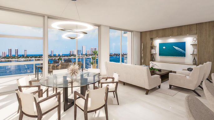 Dining room, Interior, Living room, Pendant Lights, Water