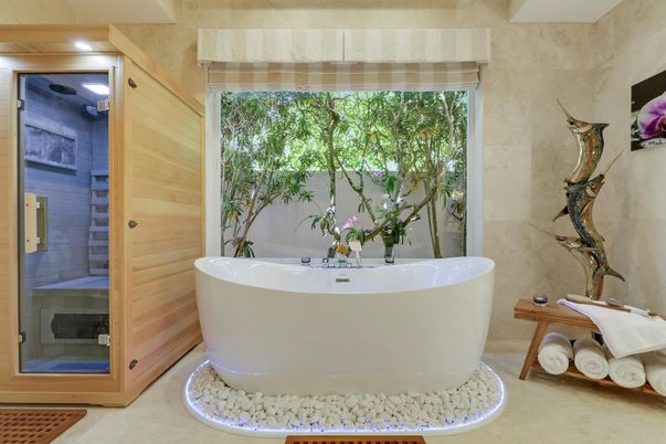 Bathroom, Free Standing Baths, Interior, Wooden Walls