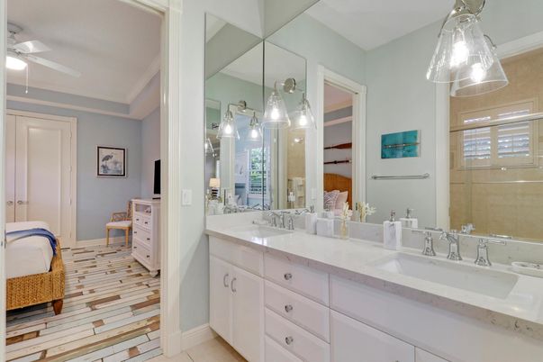 Bathroom, Dual Sink Vanities, Glass Shower, Interior