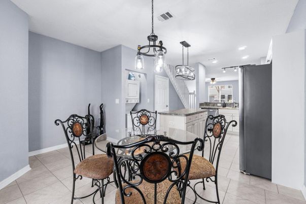 Dining room, Interior, Kitchen, Pendant Lights, Recessed Lighting