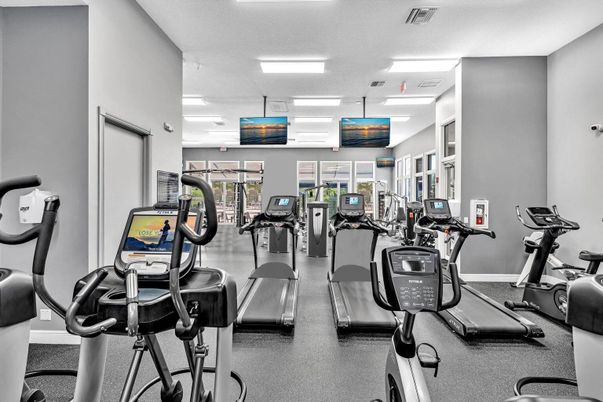 Fitness Equipment, Gym, Interior, Recessed Lighting