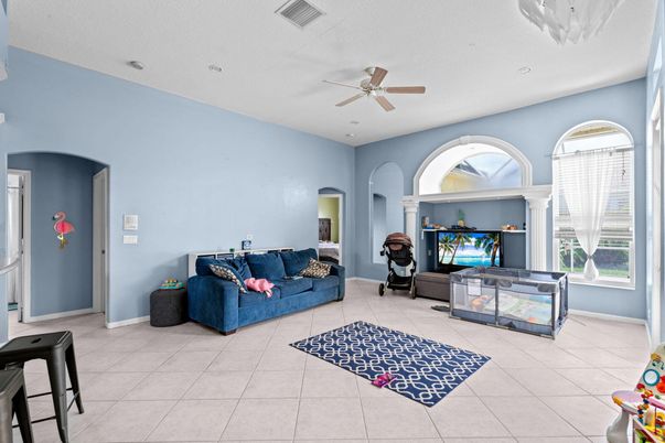 Interior, Living room, Recessed Lighting