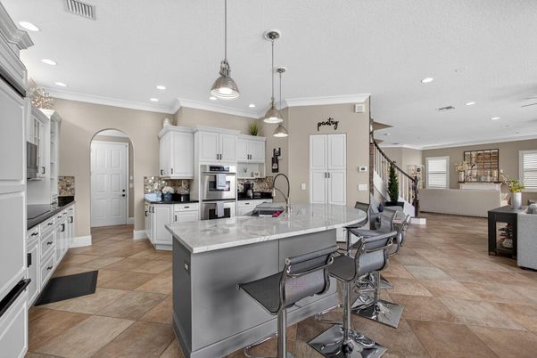Interior, Kitchen, Pendant Lights, Recessed Lighting, Stainless Steel Appliances