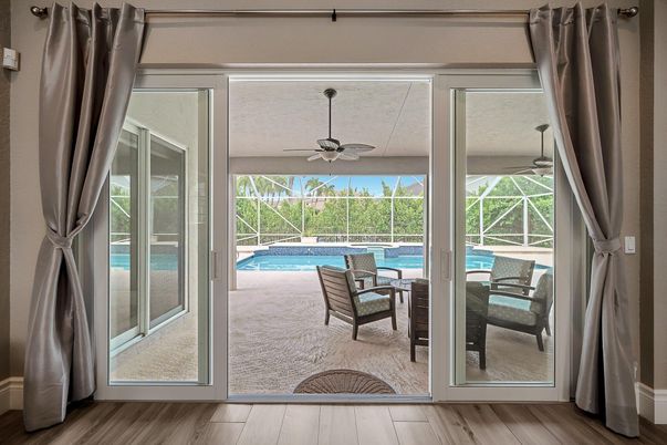 Interior, Pool, Sun Room, Wood Texture Flooring