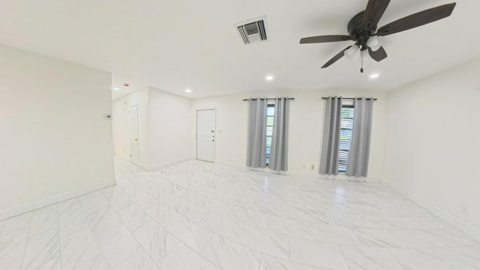 Empty room, Interior, Marble, Recessed Lighting