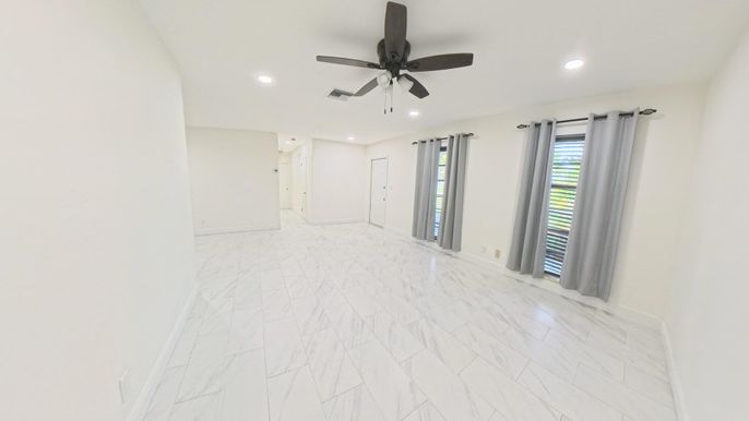 Empty room, Interior, Marble, Recessed Lighting