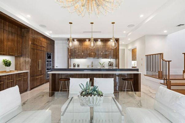 Interior, Kitchen, Pendant Lights, Recessed Lighting, Stainless Steel Appliances