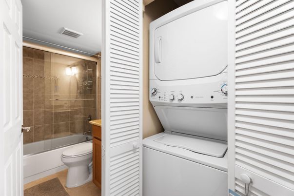 Bathroom, Glass Shower, Interior, Utility Closets, Washer