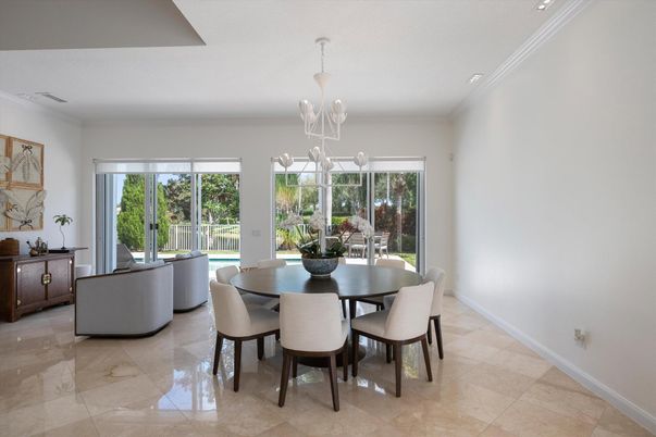 Chandelier, Dining room, Interior, Recessed Lighting