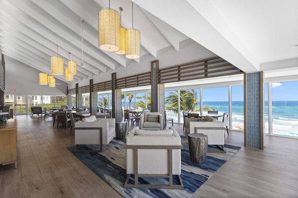 Dining room, Interior, Living room, Pendant Lights, Water, Wood Texture Flooring