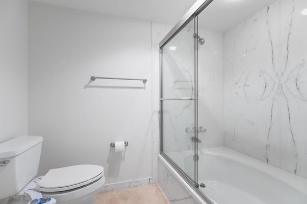 Bathroom, Glass Shower, Interior, Marble Walls