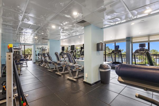 Fitness Equipment, Gym, Interior, Recessed Lighting