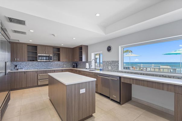 Interior, Kitchen, Recessed Lighting, Stainless Steel Appliances, Water
