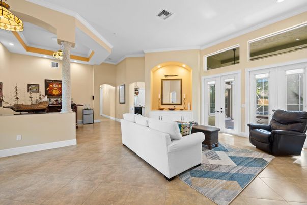 Interior, Living room, Recessed Lighting
