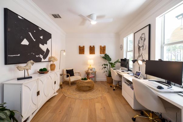 Home Office, Interior, Wood Texture Flooring