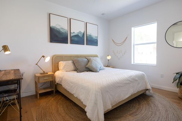 Bedroom, Interior, Wood Texture Flooring