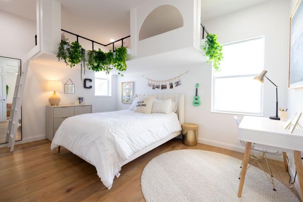 Bedroom, Interior, Wood Texture Flooring