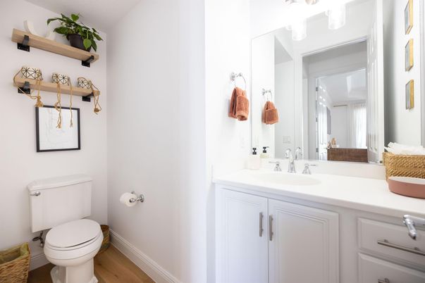 Bathroom, Interior, Wood Texture Flooring