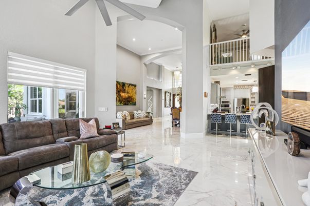 Interior, Kitchen, Living room, Marble, Recessed Lighting