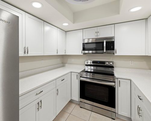 Interior, Kitchen, Recessed Lighting, Stainless Steel Appliances