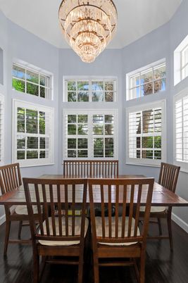 Chandelier, Dining room, Interior, Wood Texture Flooring
