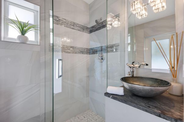 Bathroom, Glass Shower, Interior