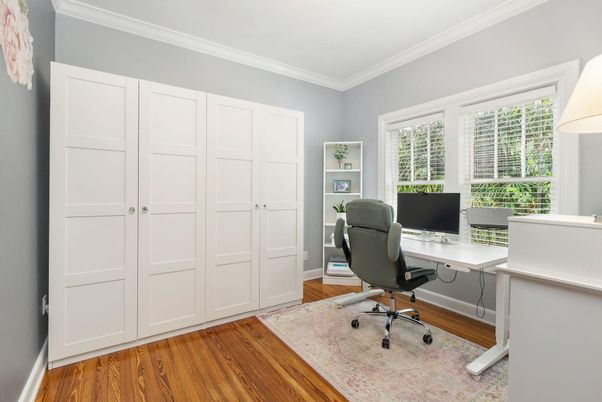 Home Office, Interior, Wood Texture Flooring