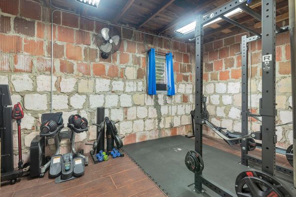Fitness Equipment, Interior, Stone Walls