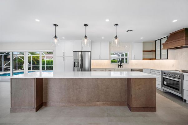 Interior, Kitchen, Pendant Lights, Recessed Lighting, Stainless Steel Appliances