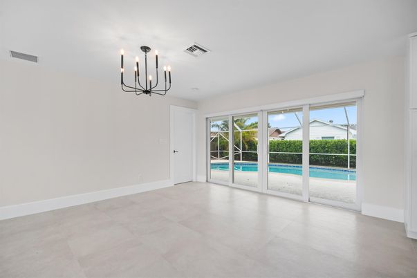 Chandelier, Empty room, Interior