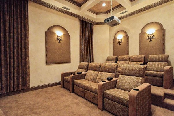 Home Theatre Room, Interior, Recessed Lighting, Theatre Room