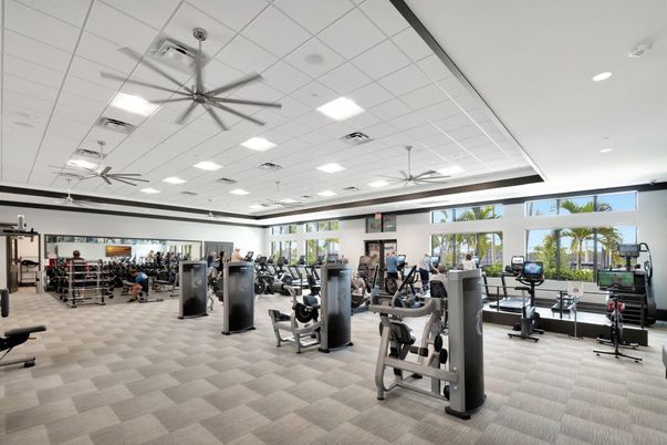Fitness Equipment, Gym, Interior, Recessed Lighting