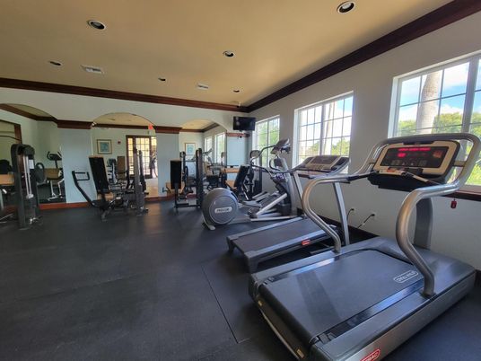 Fitness Equipment, Gym, Interior, Recessed Lighting