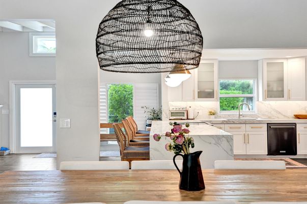Interior, Kitchen, Marble Walls, Recessed Lighting