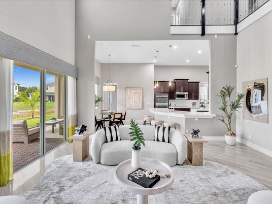 Dining room, Interior, Kitchen, Living room, Pendant Lights, Recessed Lighting, Stainless Steel Appliances, Wood Texture Flooring